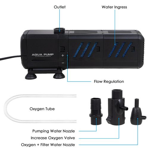 4 in 1 Aquarium Fish Tank Filter Water Pump Internal Purifier Filter Oxygen Wave — image 11