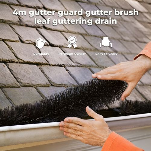 4m gutter guard gutter brush leaf guttering drain down pipe block protection — image 1
