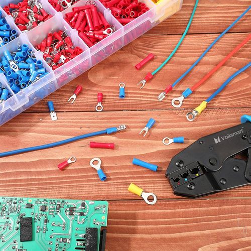 9" Ratchet Crimper Plier Cable Wire Electrical Crimp Tool Terminals Crimping Kit — image 10