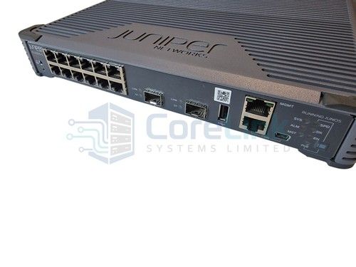 Juniper EX2300-C-12P 12 Port PoE+ Fanless Switch 2x 10GbE SFP+ Tested Junos