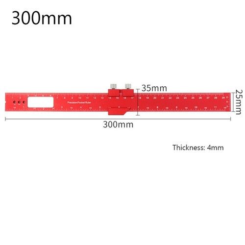 Carpentry Marking Ruler With Slide Stop Versatile Positioning Gauge Ruler
