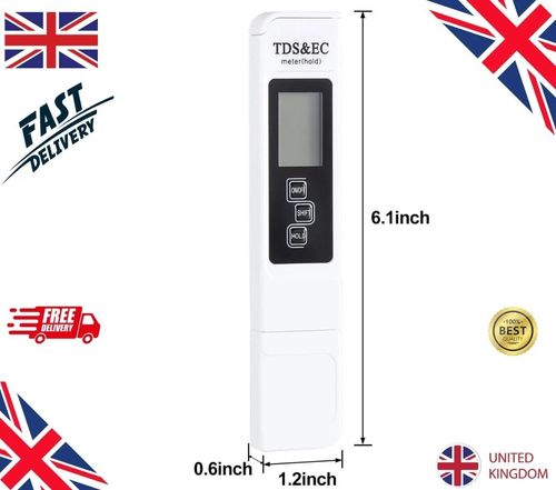 Digital Tester TDS EC PPM Meter Water Purity Hydroponics Water Quality Test Pen — image 3