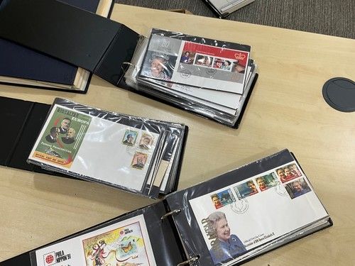 Gibraltar first day covers + stamps. 3 albums @242
