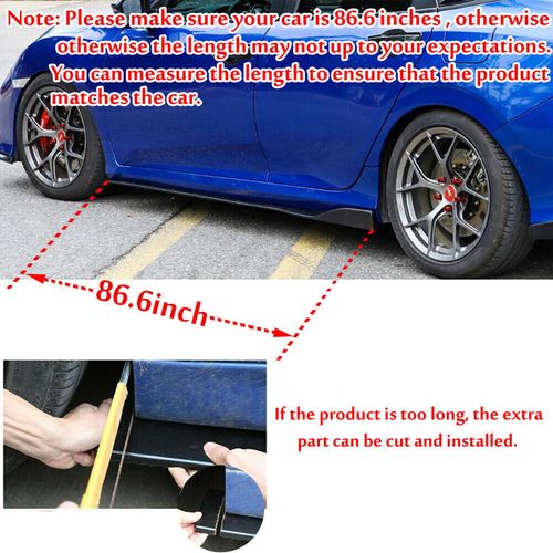 Glossy Black 86.6'' Side Skirt Extension For BMW E39 E46 E53 E90 E92 E93 E60 E61 — image 6