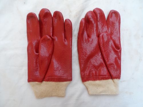 Red PVC Work/Gardening Gloves - Size 9 **PAIR ONLY** — image 1