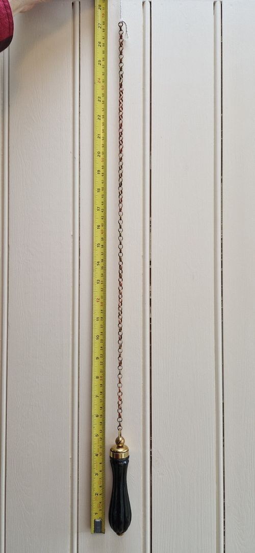 Antique NOS Lacquered Hardwood - High Level Cistern Pull & Chain - Unused - Mint — image 19