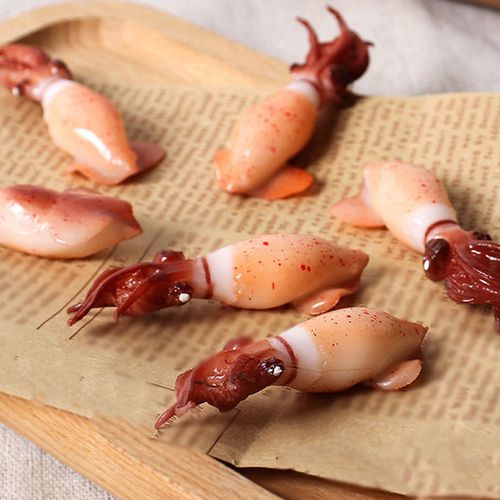  4 Pcs Simulation Squid Artificial Fish Realistic Figurines Model — image 7