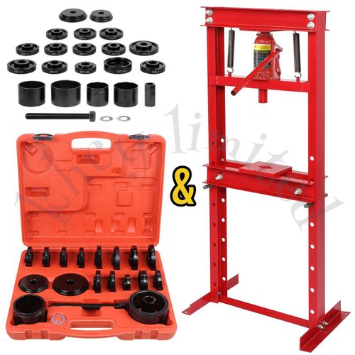20T Hydraulic Bench Press Workshop Machine Standing & 23Pcs Bushing Driver Set — image 1