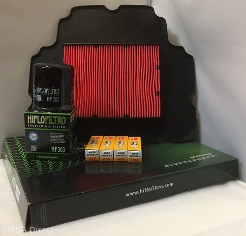 Service Kit For HONDA NT650 V DEAUVILLE (Air / Oil Filter and 4 x Spark Plugs)