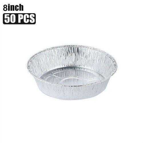Round Aluminium Foil Tray Pie Dish Disposable Baking Catering Container Pie Tray