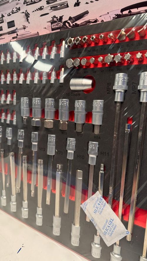 7 Drawer Rolling Tool Chest 245 Piece Tool Set Heavy Duty Garage Storage LC Tool — image 11