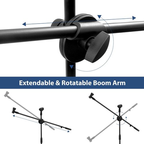 Professional Adjustable Microphone Mic Stand Boom Arm Holder Tripod Stage Studio — image 9