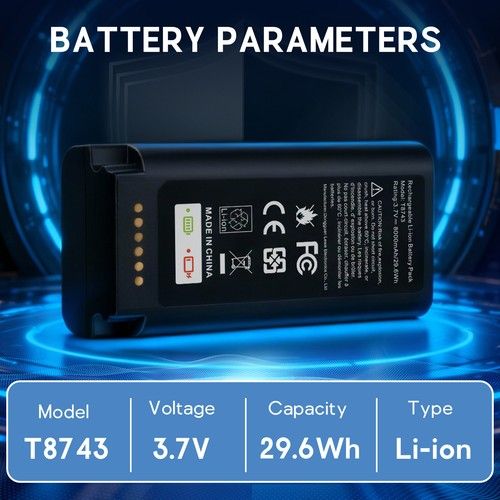 8000mAh Battery T8743 For Eufy Video Doorbell E340/C31 +Type-C charge Cable