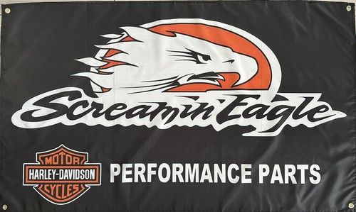 SCREAMIN EAGLE USA HARLEY DAVIDSON 3x5Ft Flag BANNER FLAG GARAGE STREET