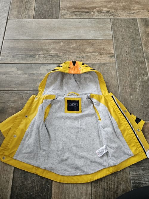 Next Unisex Baby Aged 6-9 Months Yellow Tiger Raincoat Excellent Condition — image 8
