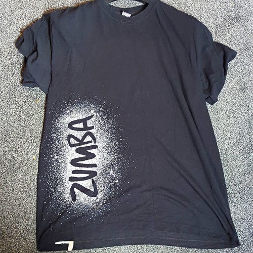 Zumba Black Unisex Short Sleeve Crew Neck Graphic Logo T-Shirt One Size