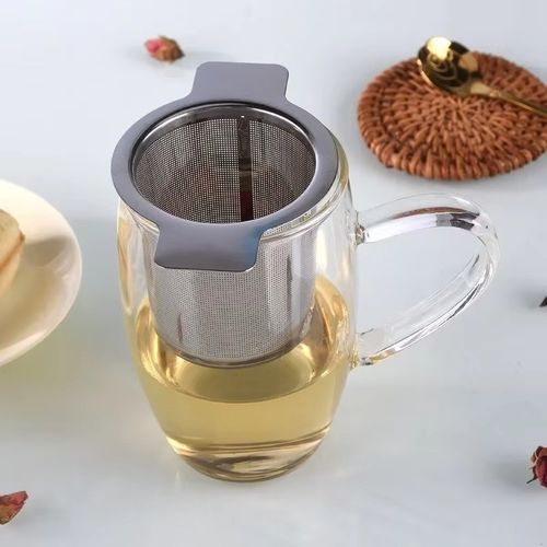 Stainless Steel Mesh Tea Infuser Strainer Metal Loose Leaf Cup Filter With Lid — image 1