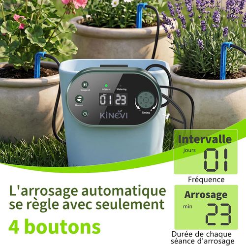 Solar Irrigation System, 8W Auto Watering Kit for Outdoor Plants 22 Timer Modes — image 5