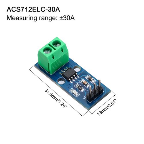 4pcs ACS712 Current Sensor AC DC 30A Range Hall Current Measuring Module — image 2