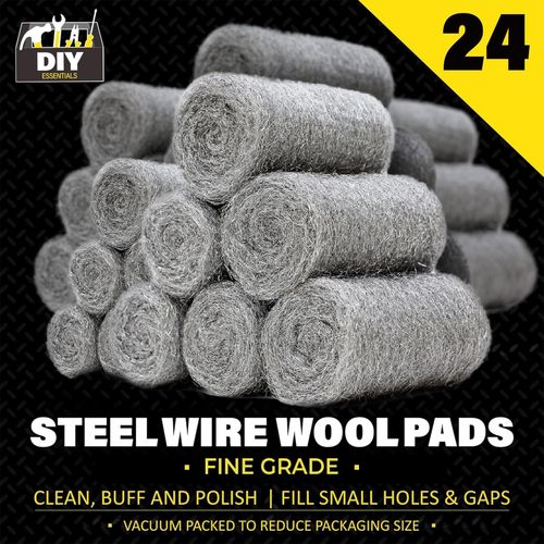 24 Steel Wire Wool Pads | Top Quality Fine Grade Super Ultra Fine For Rats Mice — image 9
