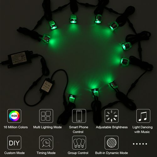 Decking Lights IP67 Ø30MM Bluetooth Controller Led Plinth Lights Kitchen Garden — image 8