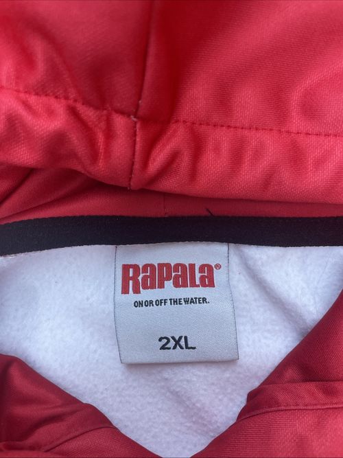 Men’s 2XL Rapala Red White Fishing Hoodie Predator Lure Fishing Sweatshirt Top — image 3