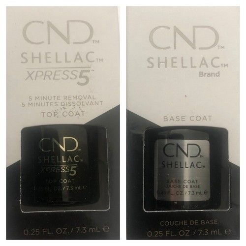 CND Shellac Nail Polish Top Coat Base Coat DURAFORCE  Xpress5 7.3ML, 12.5 & 15ML