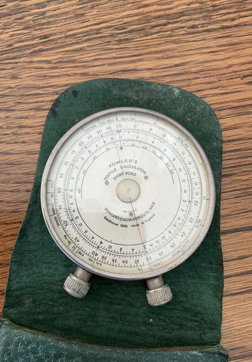 Fowler's Textile Calculator Short Scale Pocket Calculator with Case — image 2