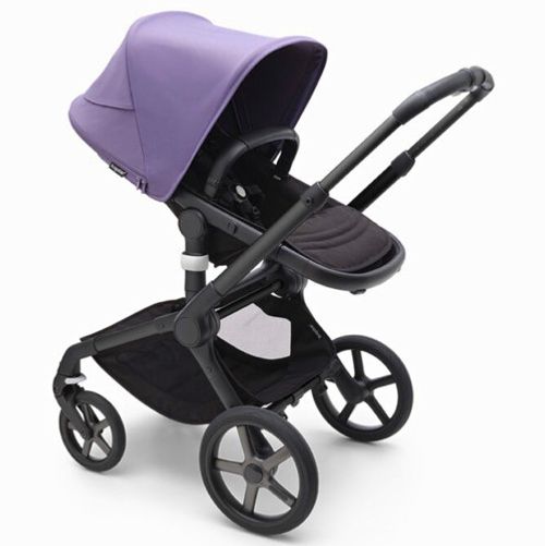 Bugaboo fox5 Pushchair From Birth Footmuff/Apron Rubber Tyres Purple/black