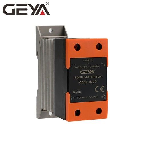 GEYA Solid State Relay SSR-10/25/40/60/80/100/120DD 3-32DC to 5-220DC &Heat Sink