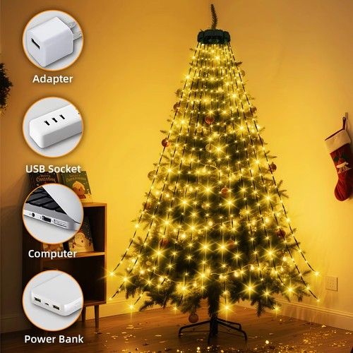 Christmas Lights for Tree Top 400 LEDs Christmas Tree Lights with Remote