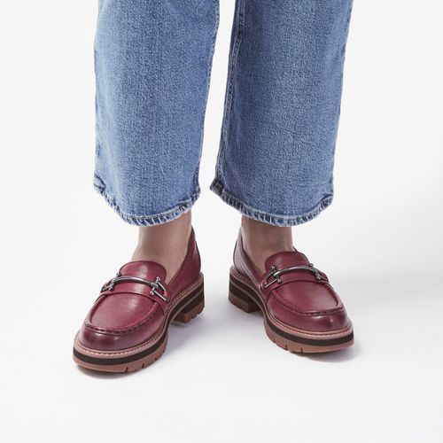Clarks Womens Orianna Bit Burgundy Leather Loafers,Slip Ons Leather Casual — image 7