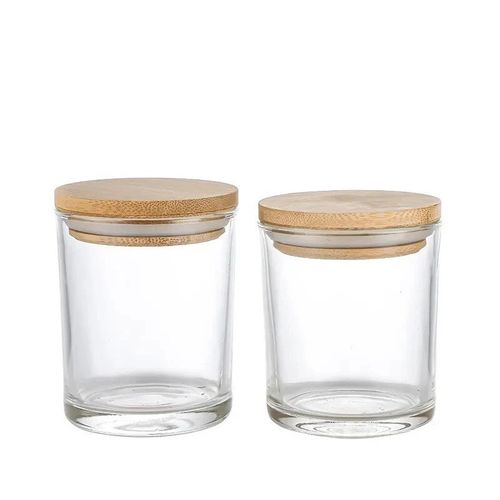 15 Pack 7oz Clear Candle Jars with Bamboo Lids – Thick Glass Empty Jars for Maki — image 12