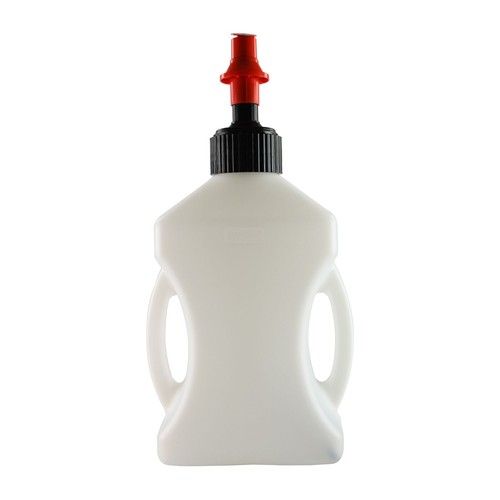 Bike IT Rapid Quick Fill Race Fuel Jug Can 10 Litres Quick Delivery Nozzle White