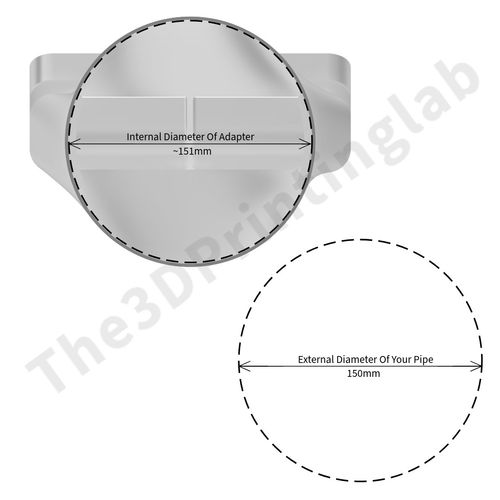 High Flow Air Con Window Vent Adapter Connector AC 150mm 5.9" Air Conditioning — image 4