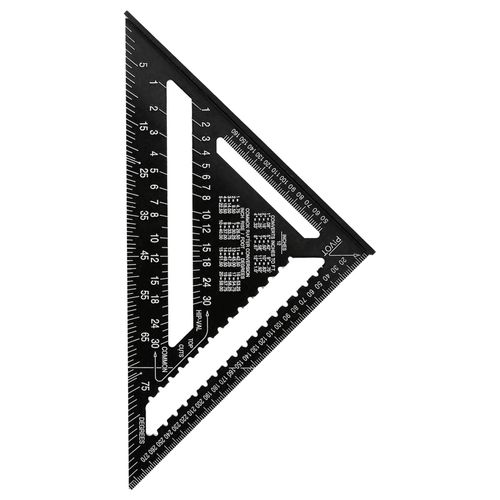 12 inch Roofing Speed Square Aluminium Rafter Angle Measuring Triangle Guide — image 5
