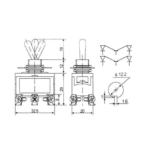 Standard Toggle Switch DPDT. (Reversing)  SCREW CONNECTIONS. FreePostage — image 6