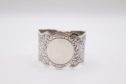 Lovely Antique Solid Silver Napkin Ring Hallmarked Sheffield 1901