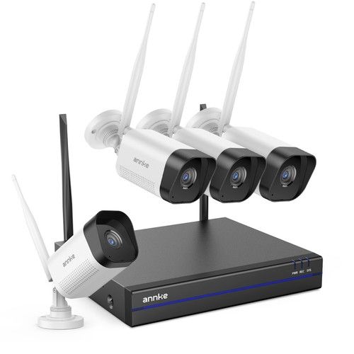 ANNKE 8MP Wireless CCTV Camera System 2-Way Talk WiFi 4K 16CH Video IP NVR IP67