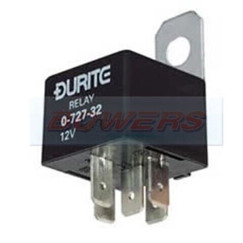 DURITE 0-727-32 12V Volt 40A AMP 5 Pin Twin Make Break Mini Relay With Bracket