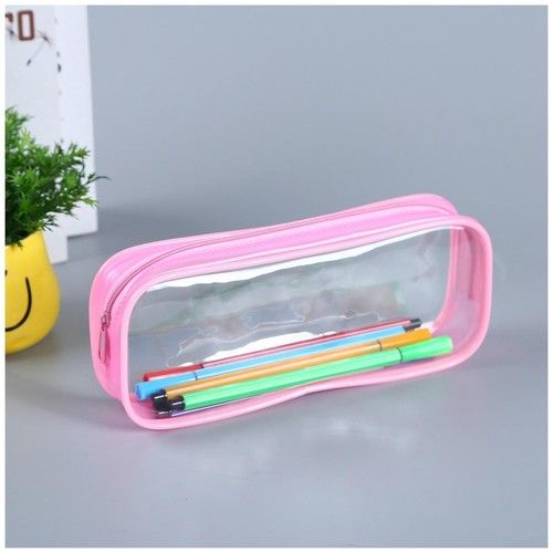 Clear Transparent  Pencil Case - Ideal For School/College/Uni  Make up Bag