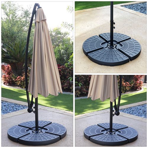 Set of 4 Outdoor Umbrella Cantilever Parasol Base Stand Sand Water Filled Weight