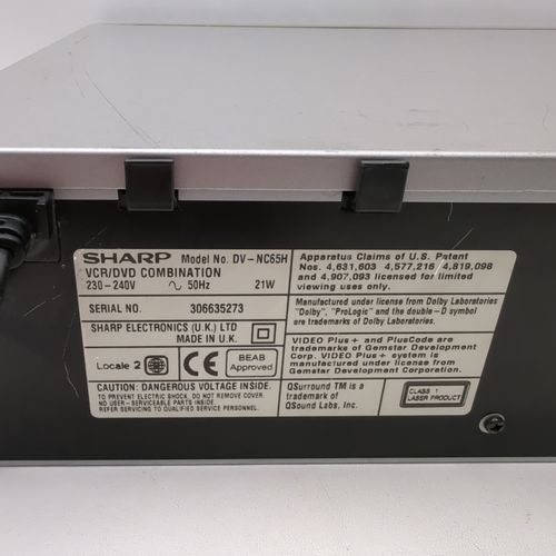Sharp DV-NC65H VCR DVD Combo Player SCART S-Video Silver HDMI Remote Tested — image 10