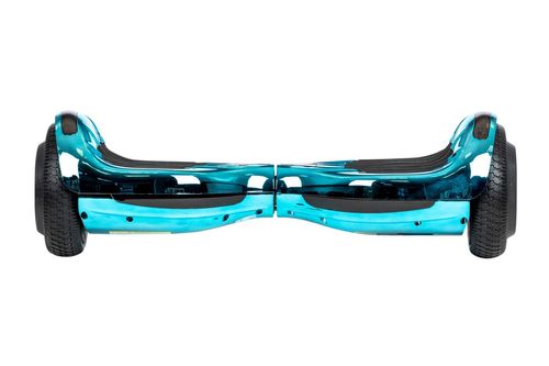 Blue / Turquoise Chrome Hoverboard Swegway with Bluetooth and LED wheels UL2272 — image 4