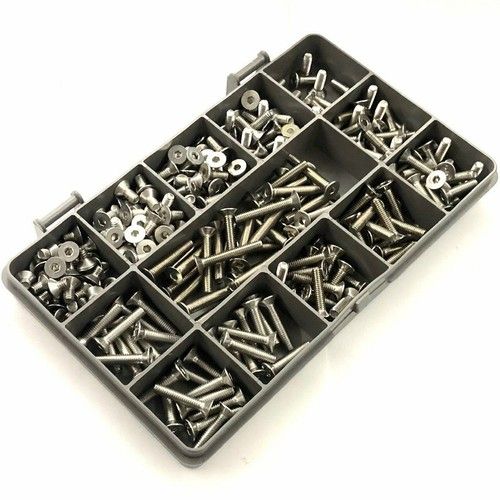 280 ASSORTED STAINLESS STEEL A4 M4 SOCKET COUNTERSUNK CSK ALLEN BOLT SCREWS KIT