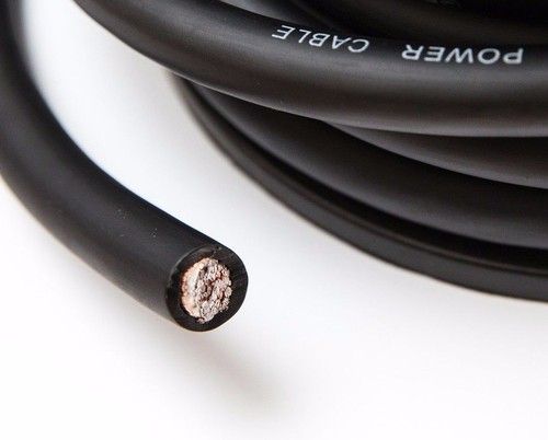 4 GAUGE OFC BLACK 25mm²  POWER CABLE 4 AWG OXYGEN FREE COPPER PER METRE