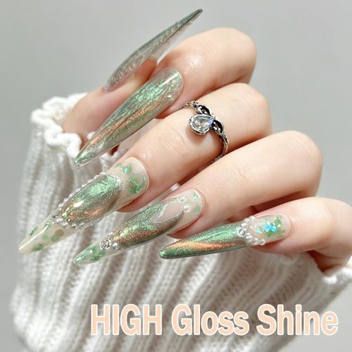 Jelly Glass Cat Eye Gel Polish with Magnet 15ML Holographic Glitter Shimmer Tran — image 6