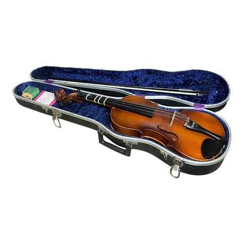Vintage 4/4 QueenHarp Acoustic Violin Taiwan w/ Bow & Hard Case