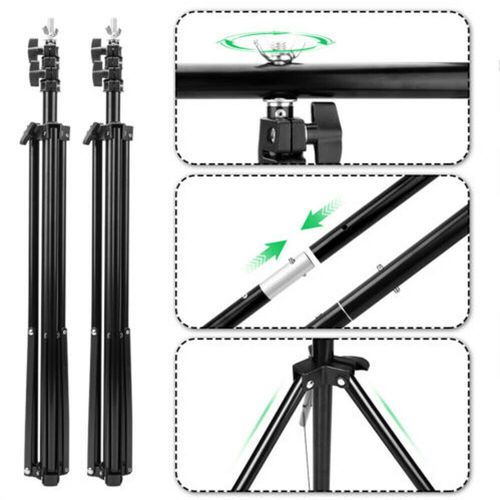 Adjustable Photography Studio Background Support Stand Screen Backdrop Kit 2x2M — image 3