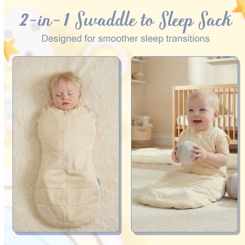 Baby Swaddle Sleeping Bag 2.5 Tog 0-3 months 3-12 months Cotton — image 10